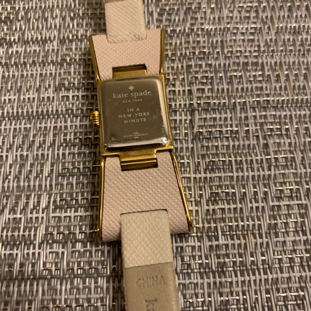 Kate Spade Bow Shaped Watch, Ivory, Saffiano Leather/Gold - Picture 9 of 9